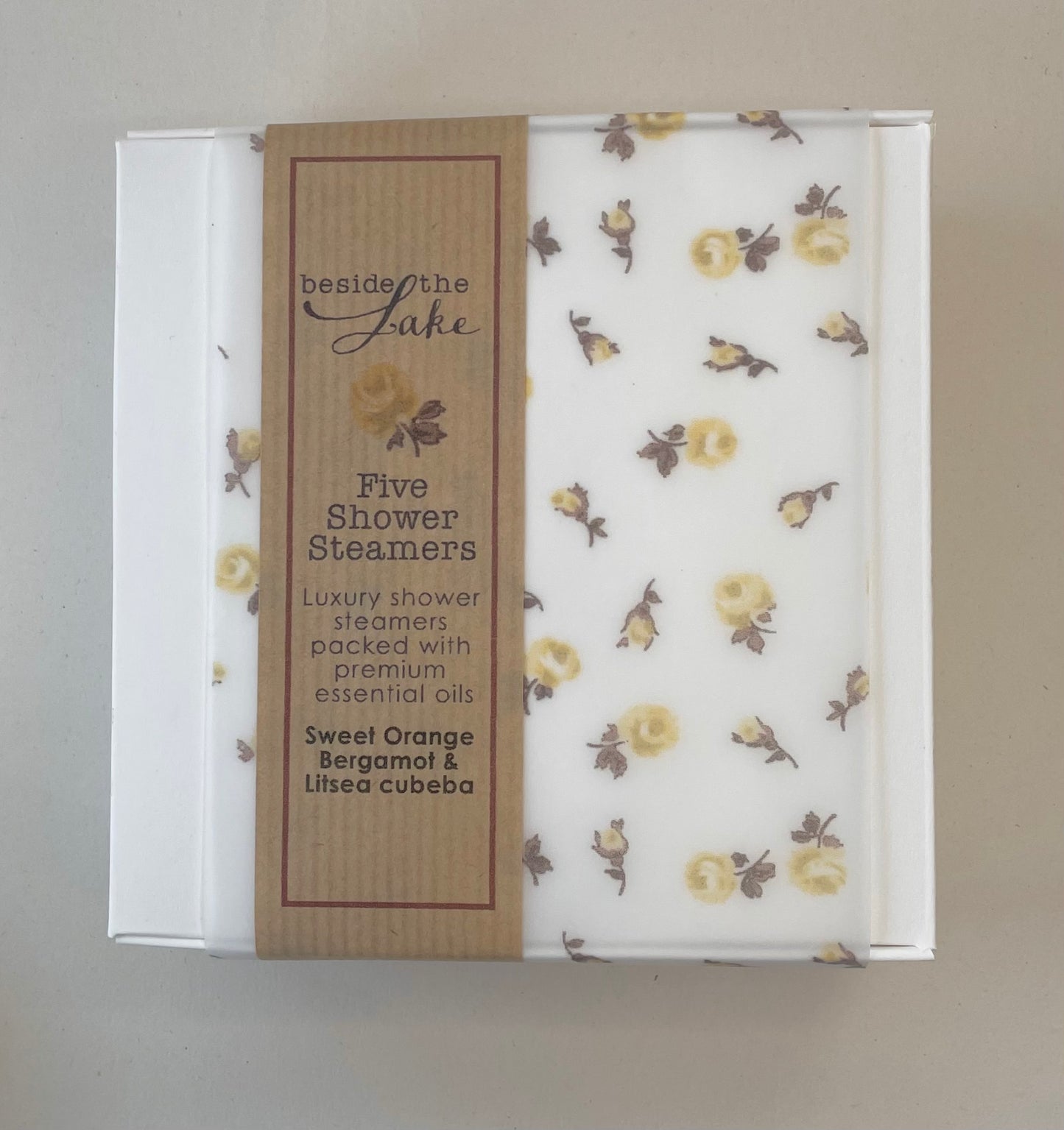 Five Shower Steamers - GOLDEN (Sweet Orange, Bergamot & Litsea Cubeba)