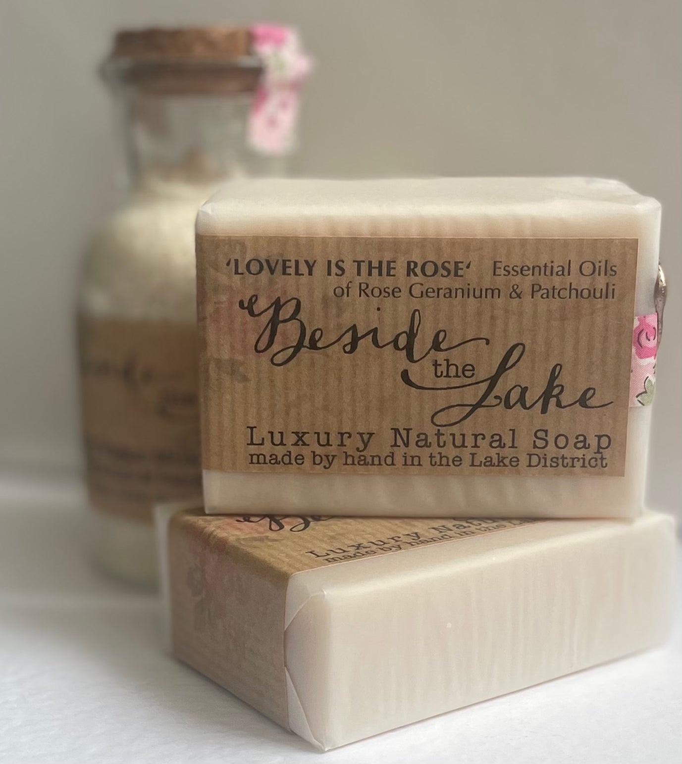 Luxury soap bar - 'Lovely is the Rose' (Rose Geranium & Patchouli essential oils)