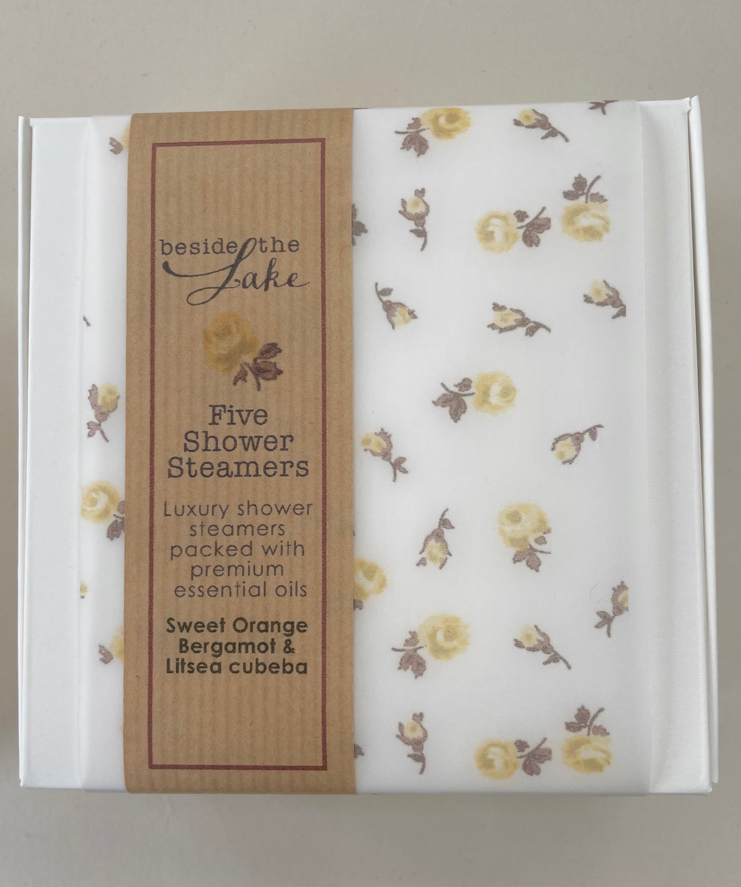 Five Shower Steamers - GOLDEN (Sweet Orange, Bergamot & Litsea Cubeba)