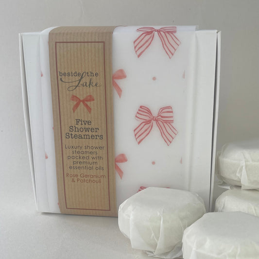 Five Shower Steamers - Rose Geranium & Patchouli